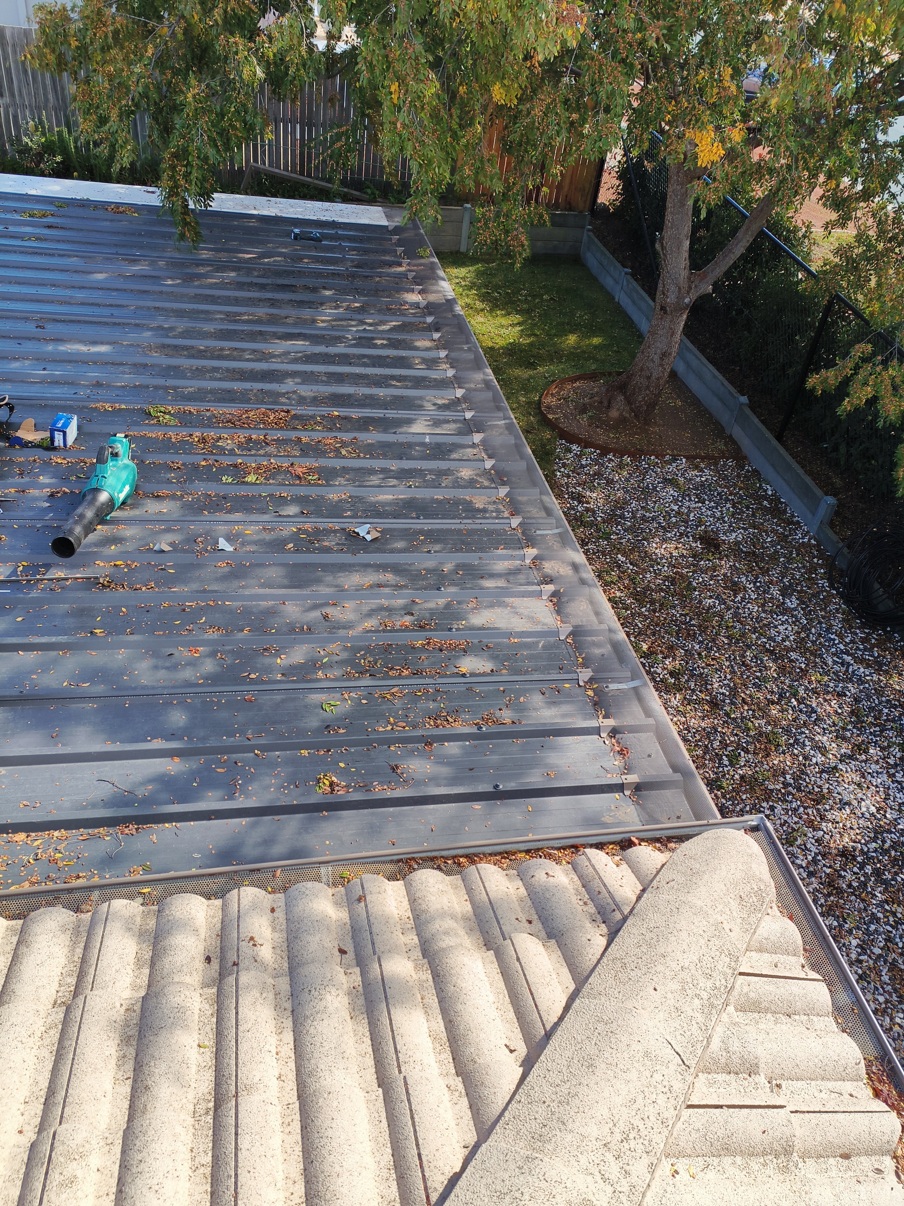 Luke working on a roof in Canberra