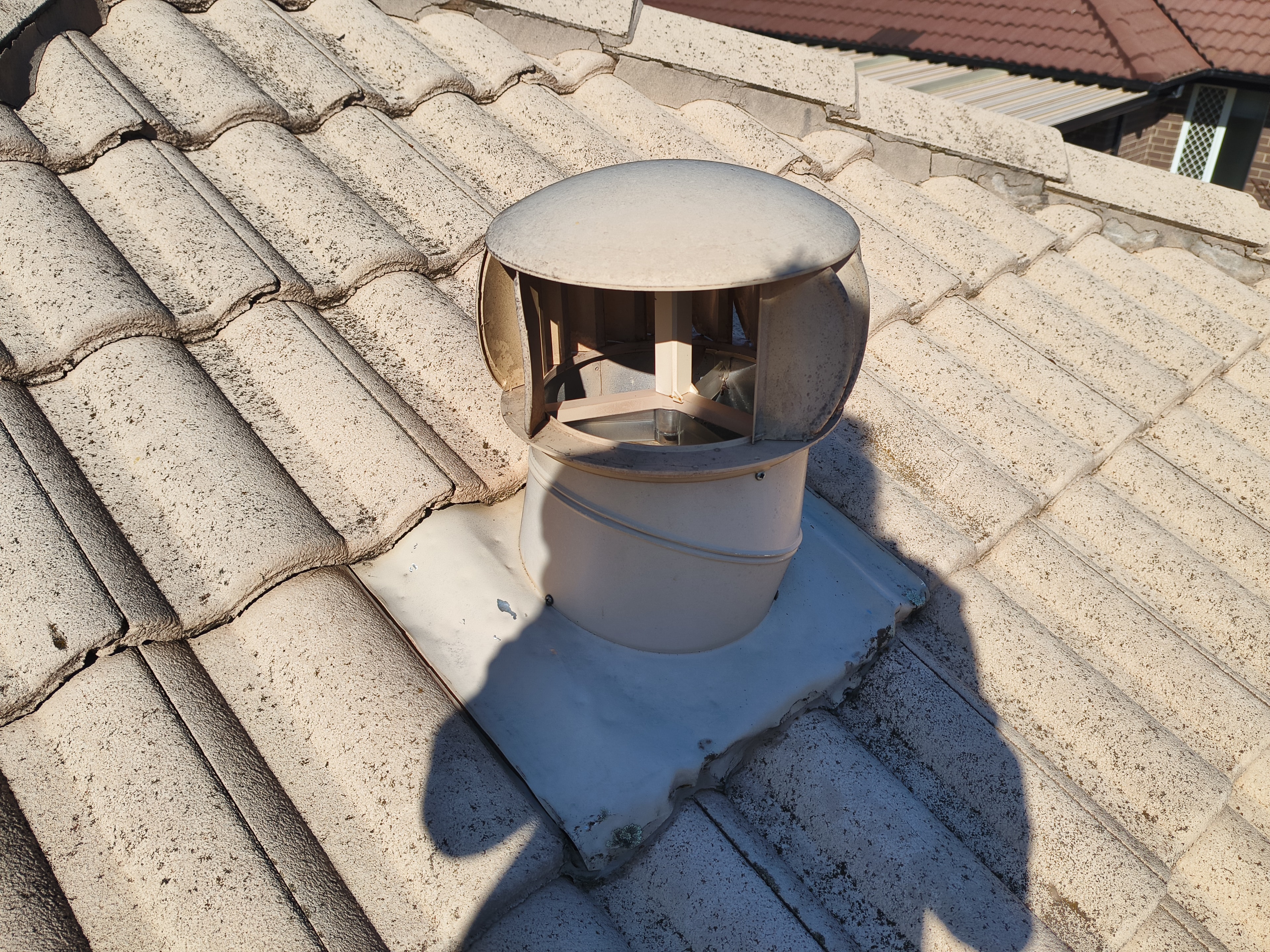 Roof turbine vent installed by Luke Roof Walker